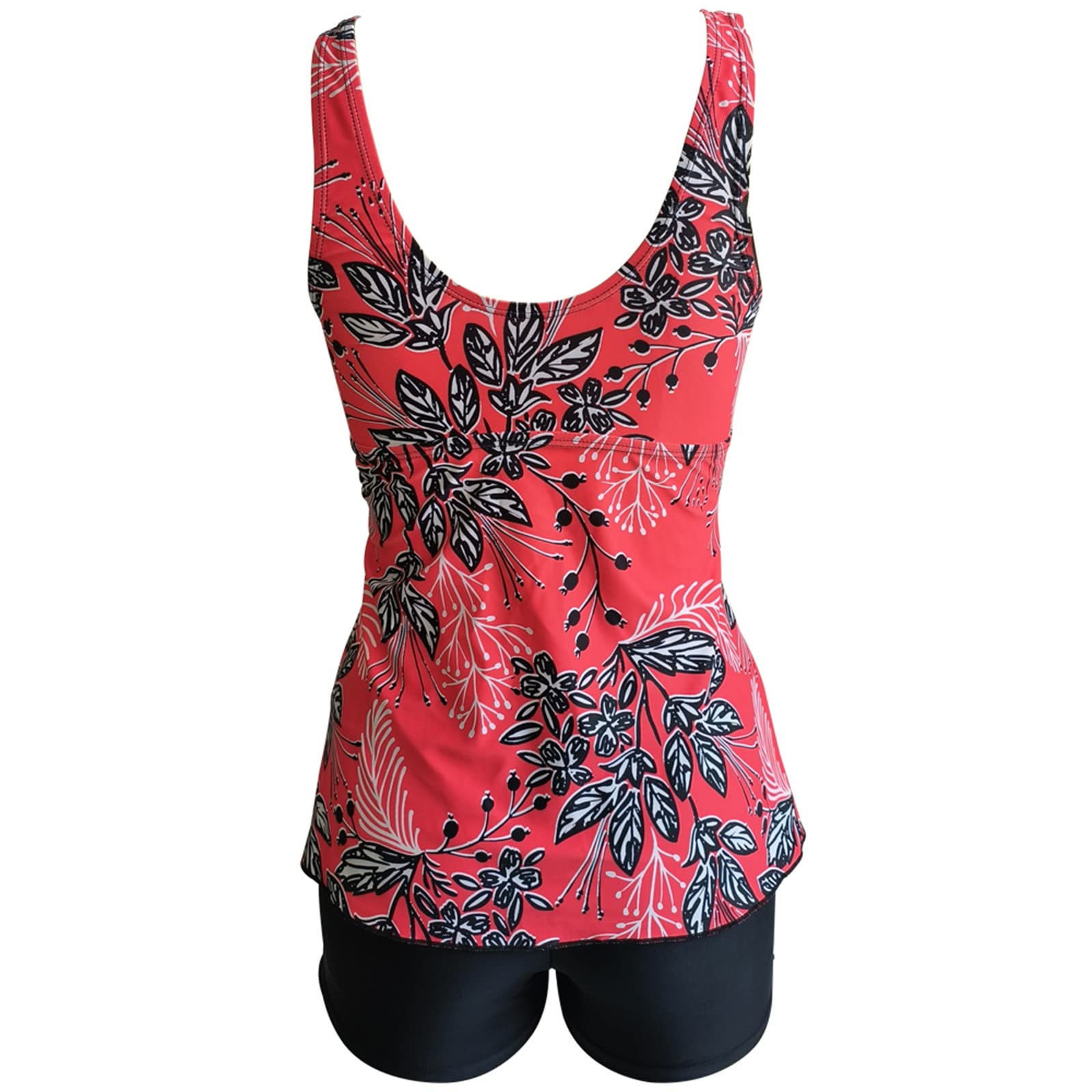 Bikini Damskie Plus Size Tankini Nadrukiem Zestaw Paskami Dwuczęściowy Strój Kąpielowy Kostiumy Kąpielowe Nadruk Push Dwuczęściowa Sukienka Plażowa Stroje