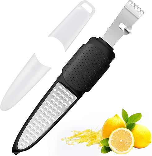 Rainspire Lemon Zester Tool with Channel Knife, Stainless Steel Citrus