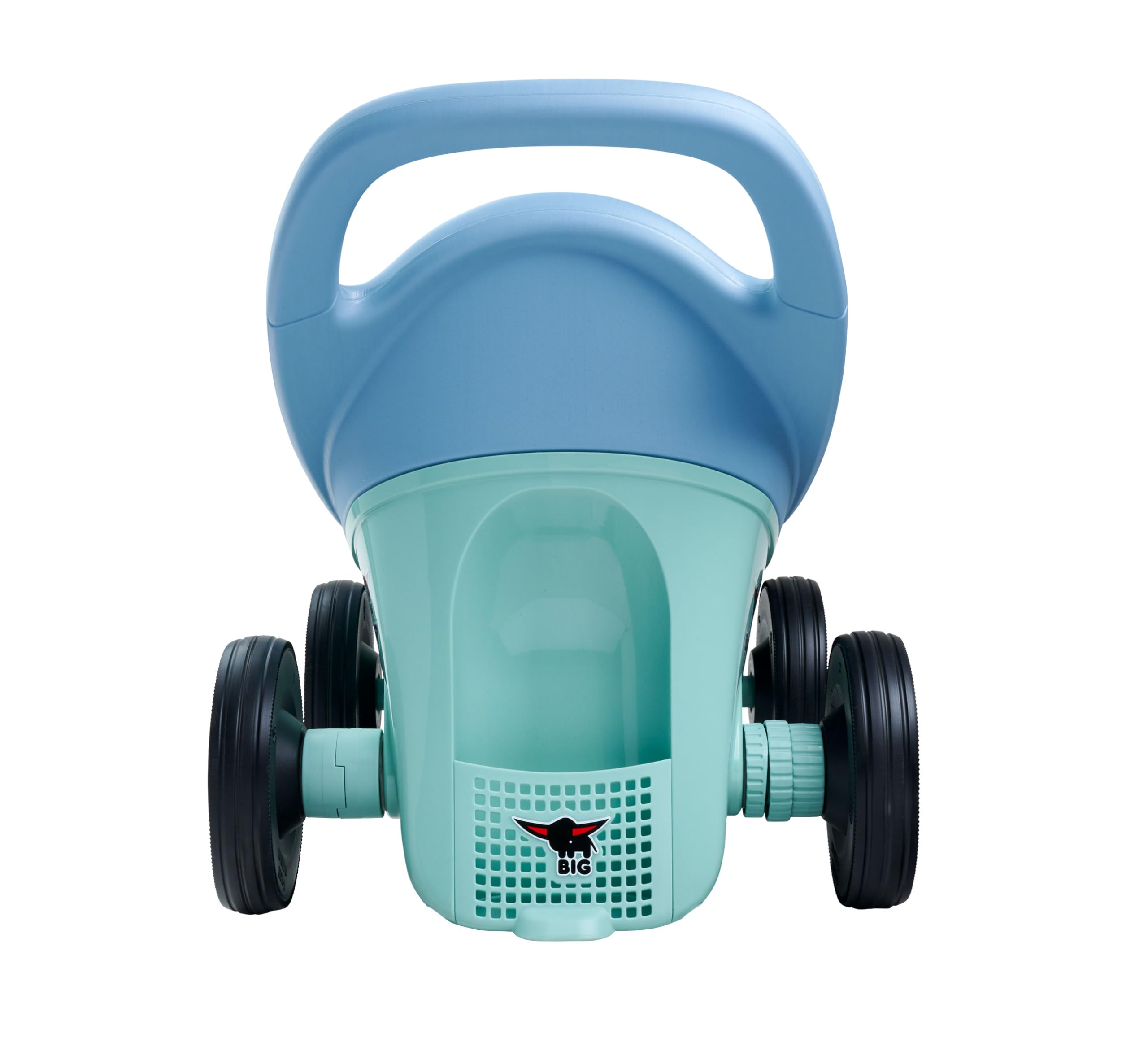 BIG Buggy 3-in-1 Lauflernwagen mit verstellbarer Bremsfunktion, Anhänger, inklusive 4 Flüsterräder, blau-türkiser BIG Buggy, für Kinder ab 1 Jahr
