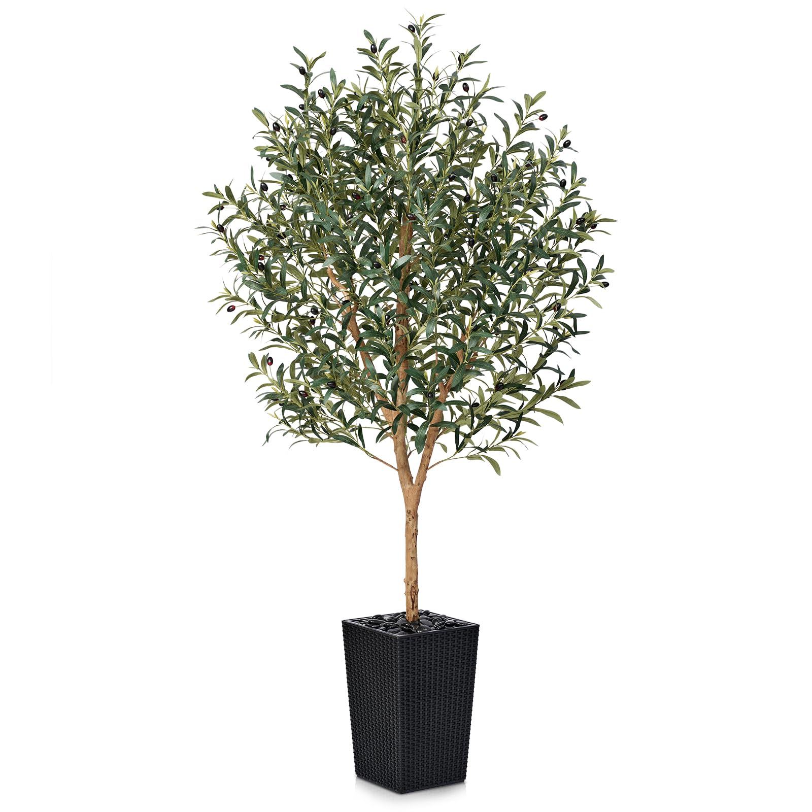 Olivier Artificiel 180cm VeriNatural - Grand Arbre Faux Avec Pot - Décoration Intérieur Extérieur UV