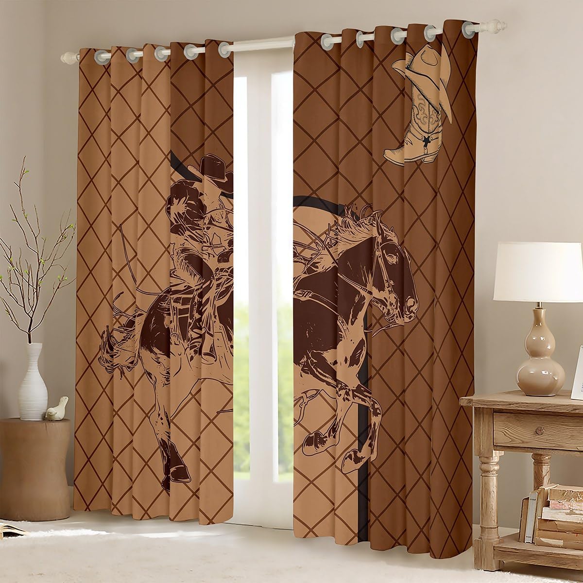 Wrestling Sports Window Drapes,Eat Sleep Wrestle Themed Home Decor Curtains,Wrestle Rodeo Black Red Durable Window Drapes for Kids Gifts,2 Panels, 38Wx54L inch