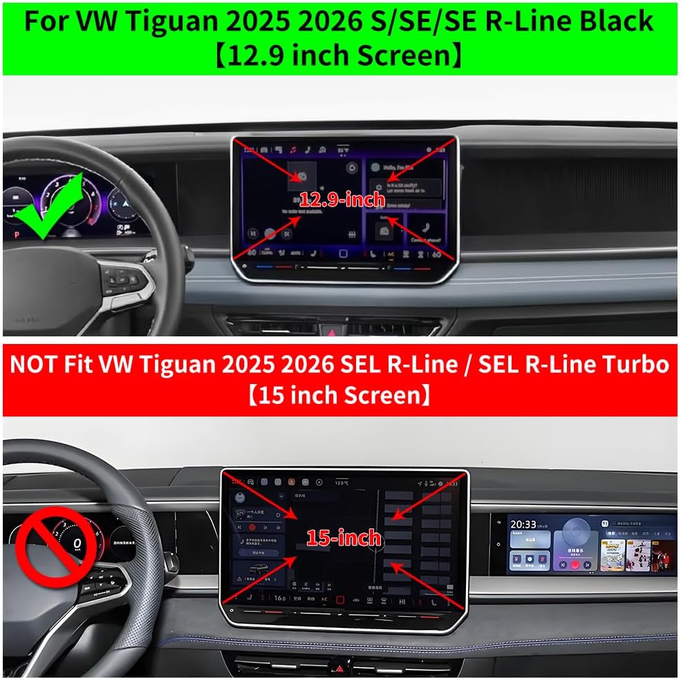 Car Phone Holder for Volkswagen VW Tiguan 2025 2026 [Only for 12.9 inch Touch Screen ]Auto Interior Accessories Best Cell Phones Mount Cellphone Mobile Cradle Charging Navigation Bracket Stand image 2