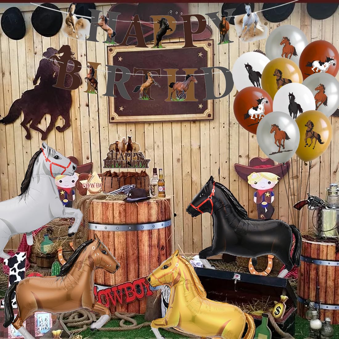 Hangdeco paarden - Alles voor een kinderfeestje in het thema paarden Hangdeco paarden - Alles voor een kinderfeestje in het thema paarden