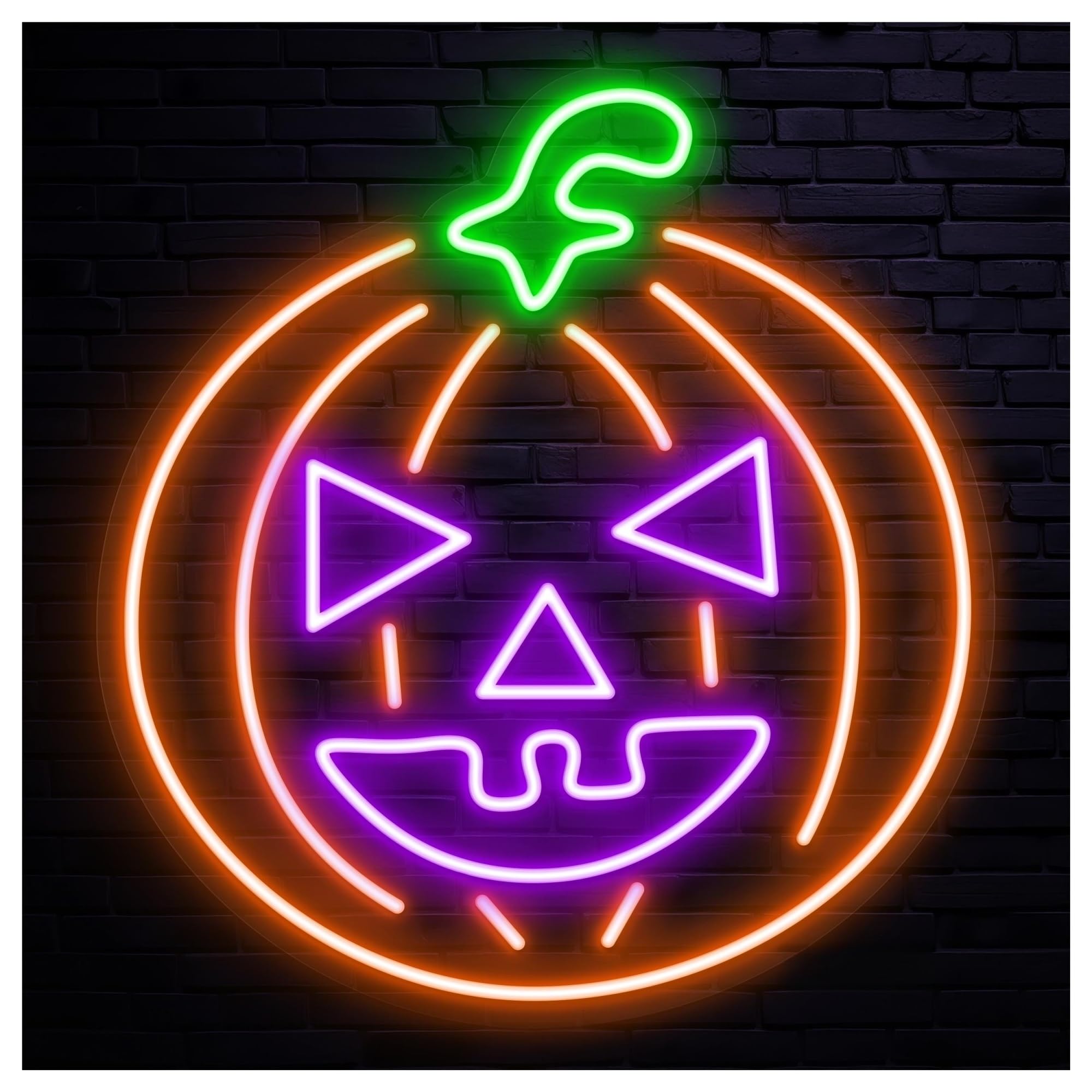 RONGCH Hanging Art Signs Pumpkin Neon Sign, Suitable for Festival Party Cafe Decor with Brightness Adjustable 41cm