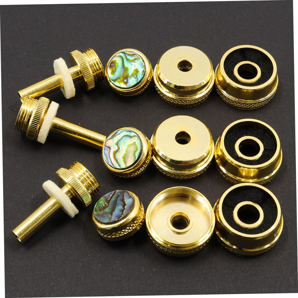 Botones de Pistón para Trompeta, Dorado de Metal, Accesorios para Instrumentos Musicales, Repuesto para Músicos