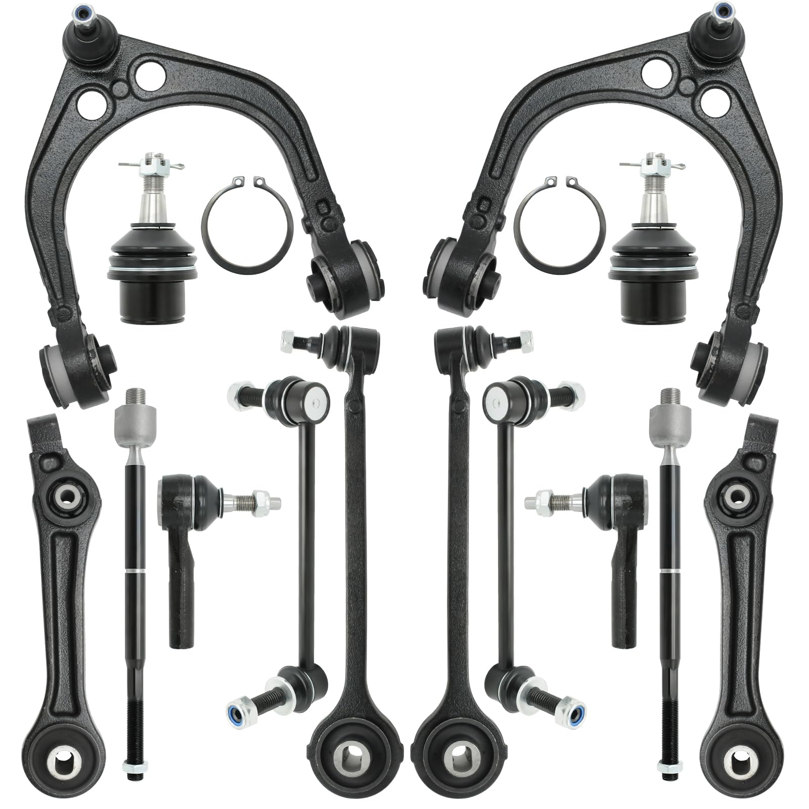14 pcs RWD Front Suspension Kit Control Arms Fit for Chrysler 300 2005-2010,Dodge Challenger 2008-2010, Charger 2006-2010, Magnum 2005-2008 K620177 K620178 K620258 K620257 K80823