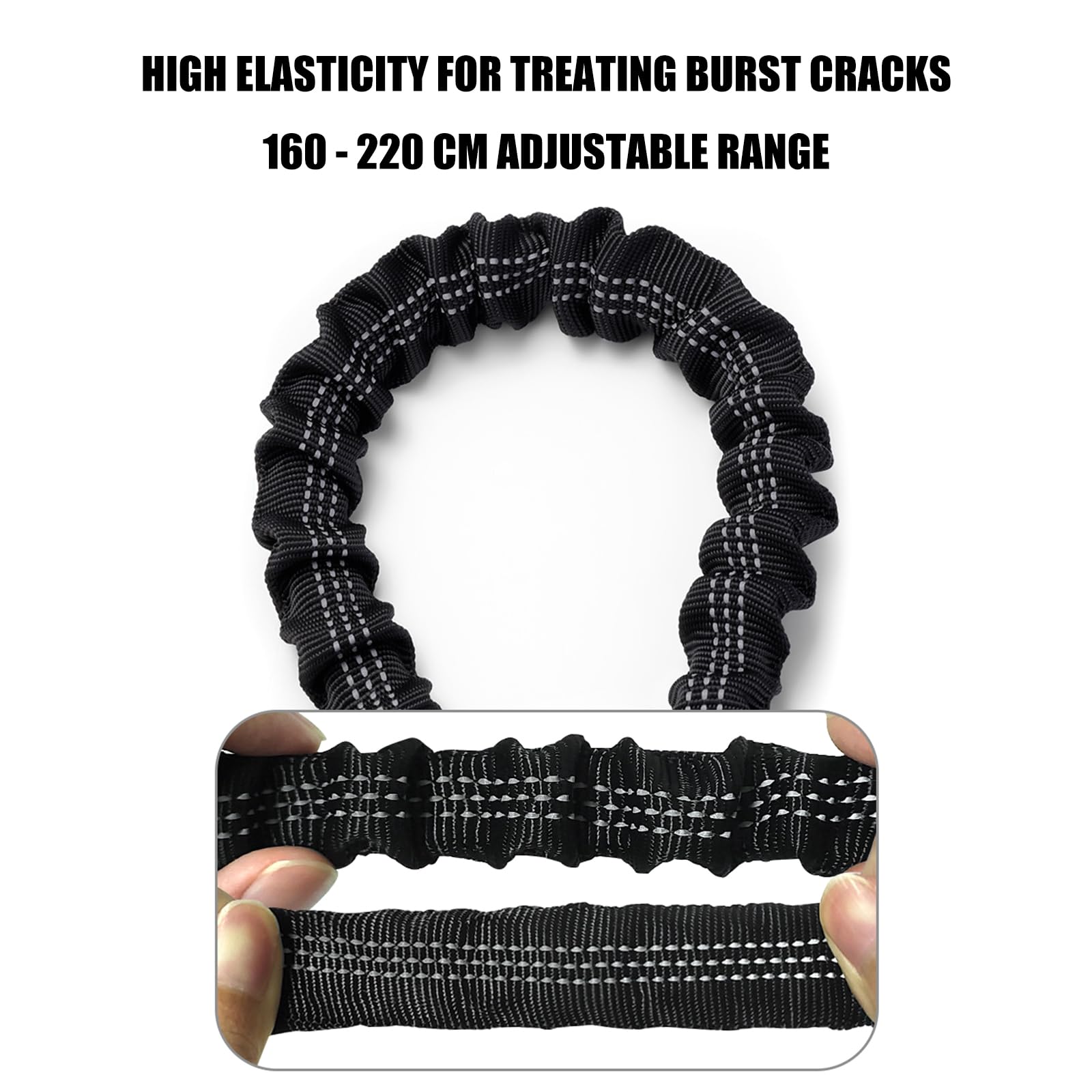 Ceinture de Laisse rotative Anti-Torsion pour Chien, avec Deux poignées et Ceinture réglable pour Grands Chiens, de Marche Ergonomique pour Chien