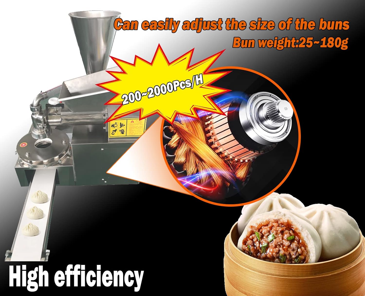 Commercial Steamed Stuffed Bun Machine Multi-Functional Steamed Stuffed Bun Making Machine baozi maker Soup Dumplings Maker 110V