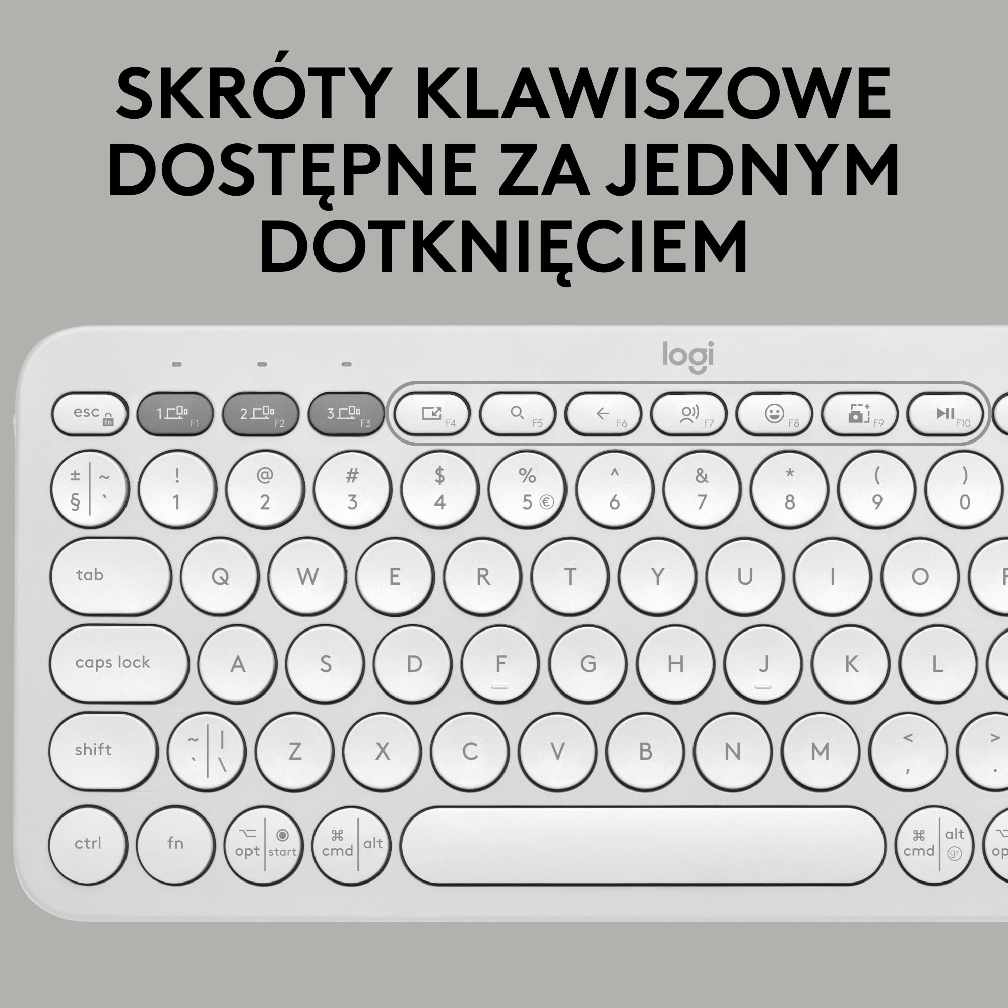 Logitech Pebble 2 Combo, Bezprzewodowa klawiatura i mysz, cicha i przenośna, personalizowana, Logi Bolt, Bluetooth, Easy-Switch dla Windows, macOS, iPadOS, Chrome,QWERTY układ US international, Biały