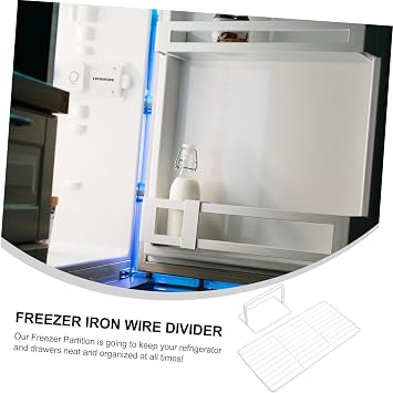 1set Refrigerator Wire Partition Mesh Divider for Organized Storage Supermarkets Ice Shops and Home Use Maximizes Space