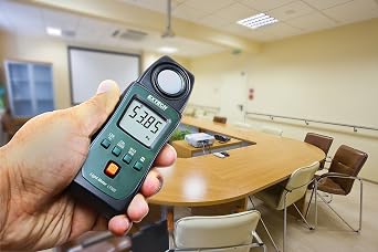 Extech LT505 Pocket Light Meter Compact Lux & Foot-Candle Meter, Measures Ambient Light for Photography, HVAC, Workplace, and Industrial Applications, Backlit LCD Display
