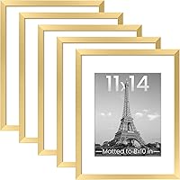 Vista 55 de upsimples - Portarretratos para galería de fotografías en la pared, marcos para fotos de 8 x 10 pulgadas con paspartú u 11 x 14 pulgadas sin Blanco