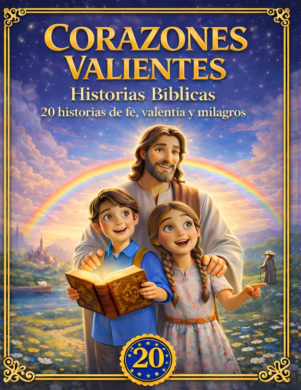 CORAZONES VALIENTES Historias Bíblicas: 20 Historias de fe, valentía y milagros