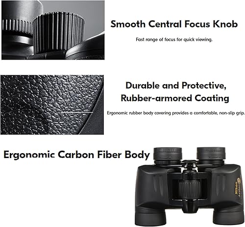 Miniatura 4 de Nikon 7237 Action - Paquete de binoculares todoterreno EX Extreme de 0.276 x 1.378 in con bolígrafo de lente Nikon y paño de limpieza Lumintrail