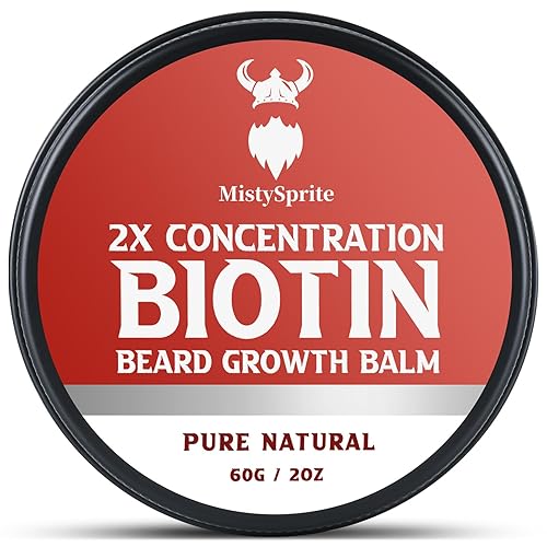 Bálsamo para barba para hombres y cera acondicionadora para barba, fabricado con aceite de ricino, ingredientes naturales y orgánicos, hidrata y