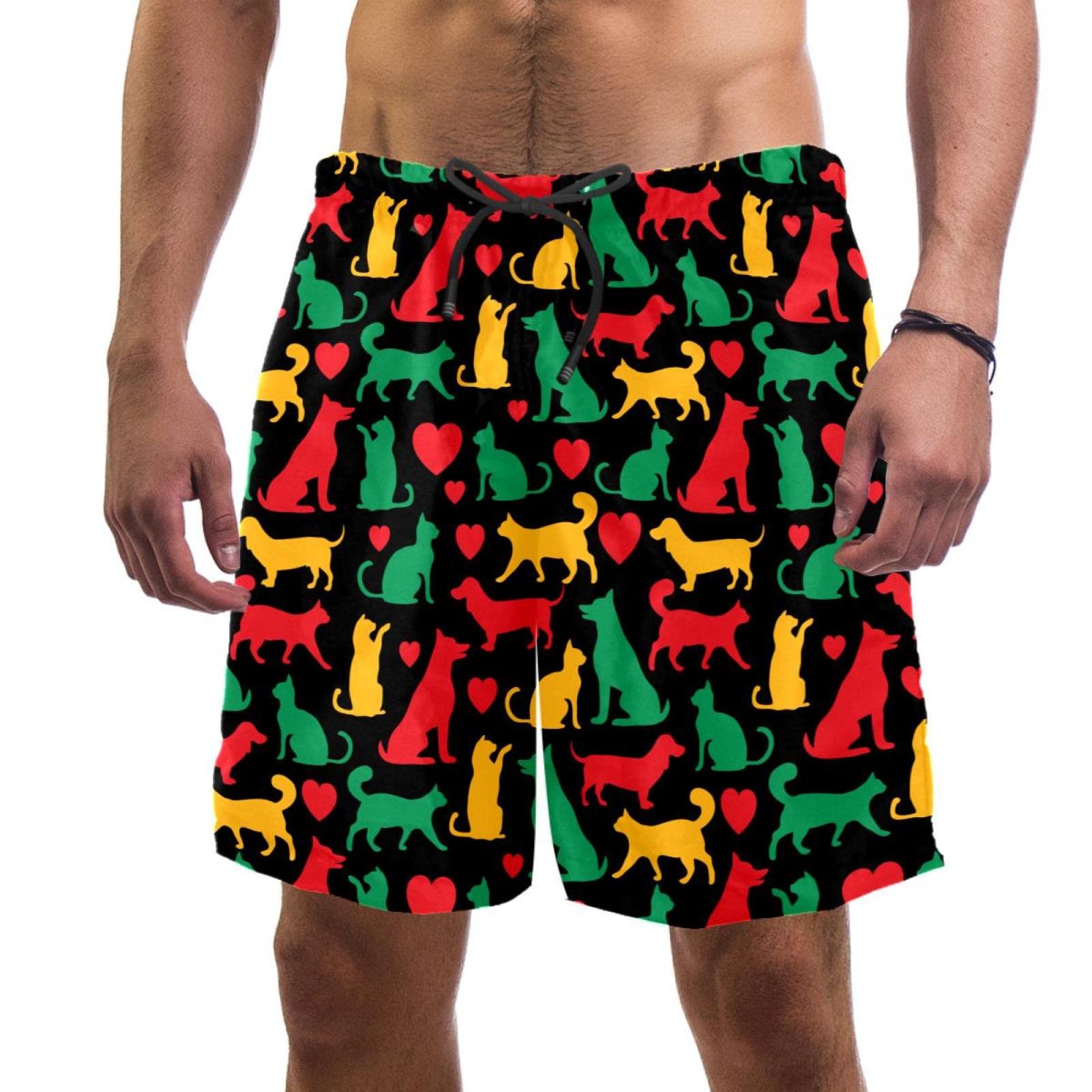 Short de plage à séchage rapide JDEZ pour hommes avec imprimés graphiques - 6