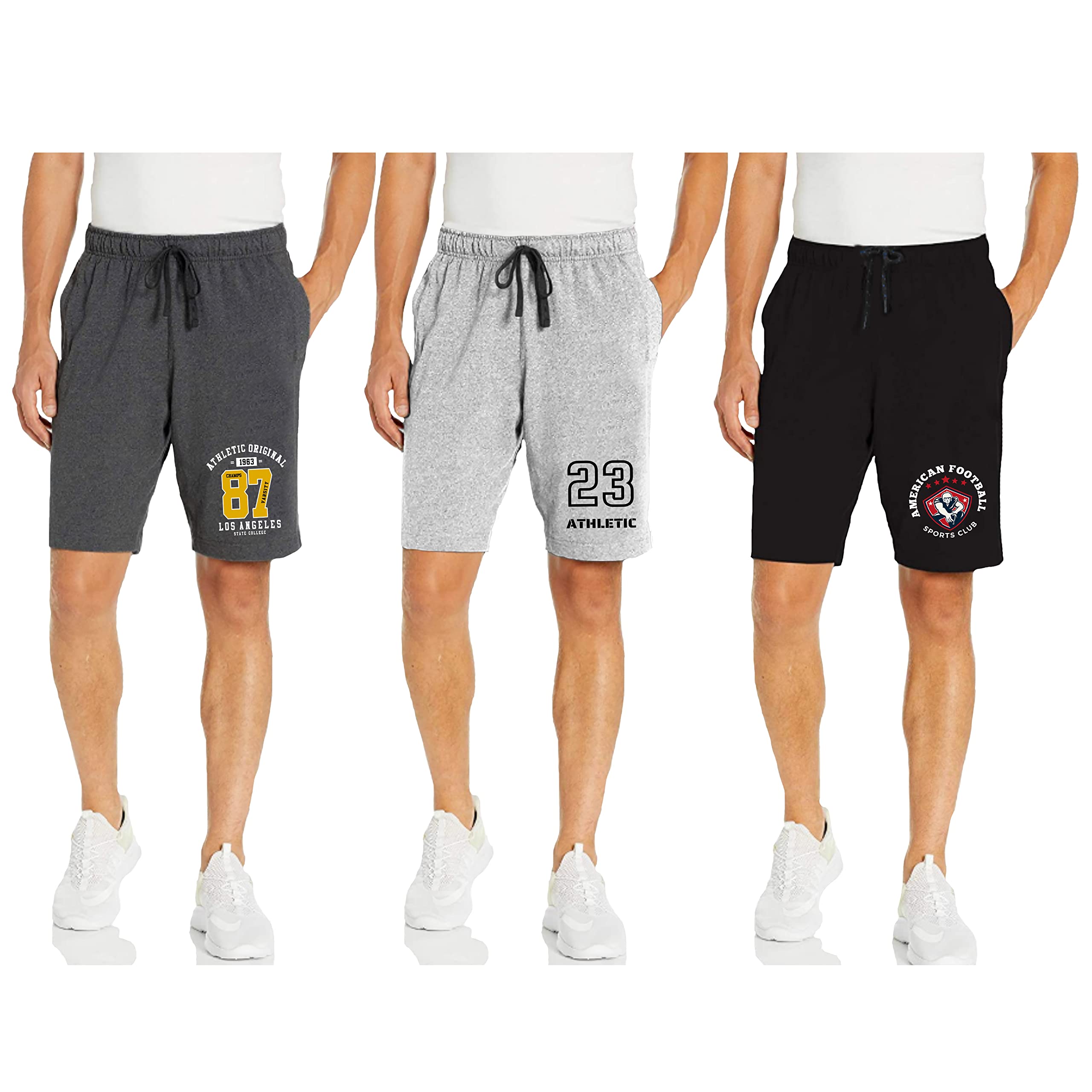 KART BLACK Plus Sizes Men's Cotton Knee Length Shorts(M,L,XL,XXL,3XL,4XL,5XL Shorts) | Casual and Night Wear Mens Shorts