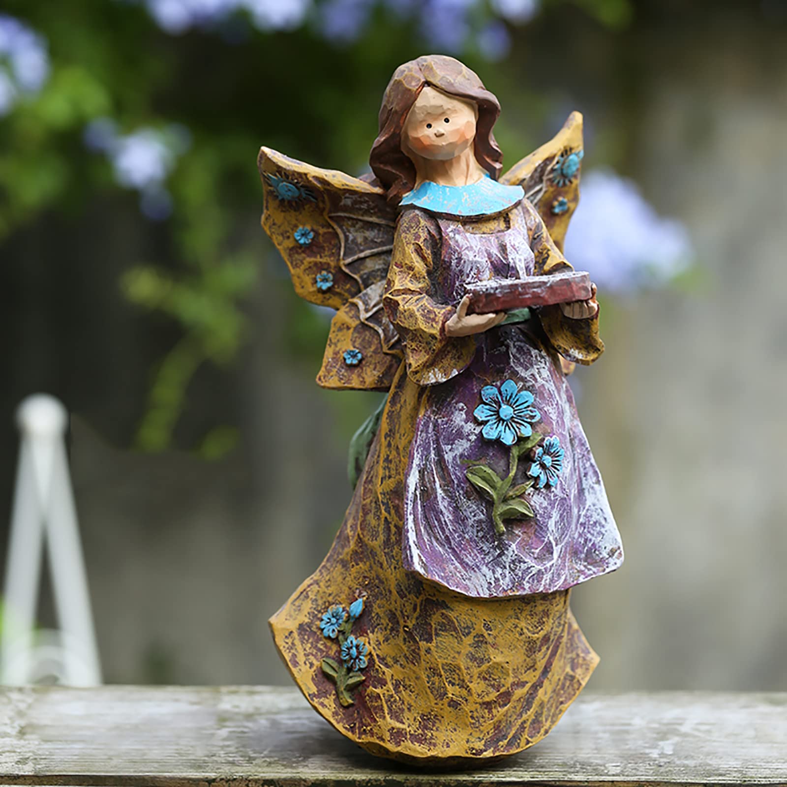 Cadeau sculpture fée jardin ornements extérieurs mystiques