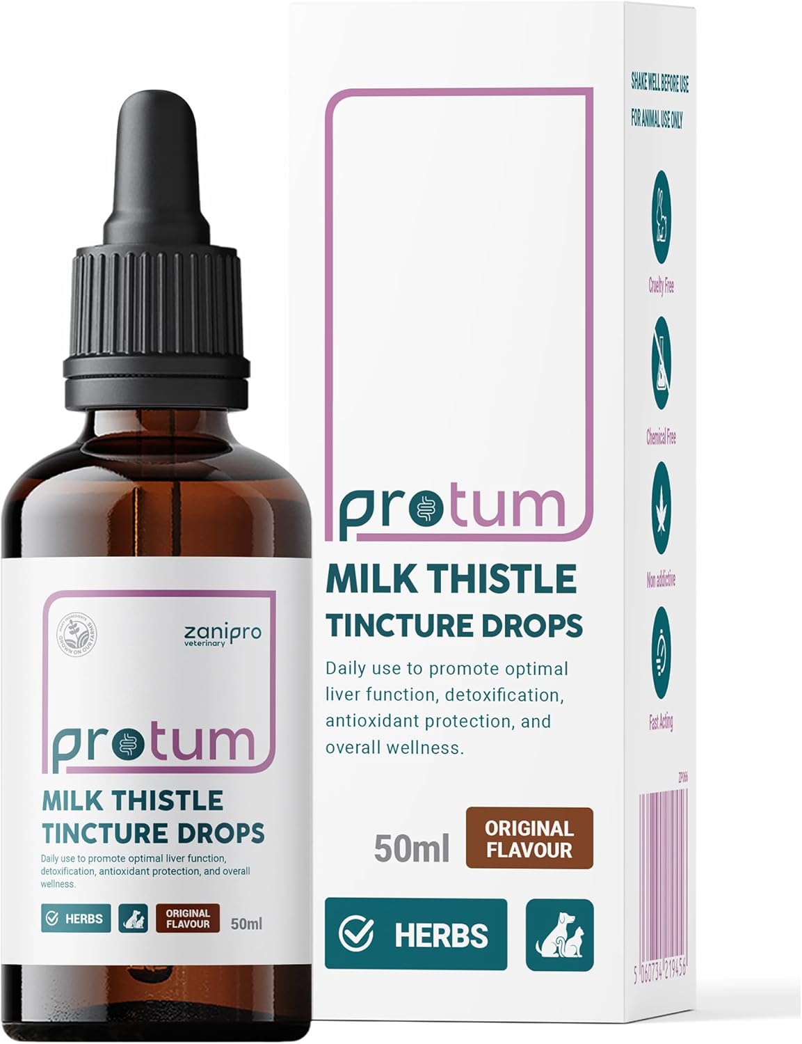 Milk Thistle for Dogs & Cats – Liver Supplements for Dogs, 100% Herbal Cat & Dog Supplements, Silymarin Antioxidant, Milk Thistle Liver Detox Tincture Drops Supports Immune System | 50ml
