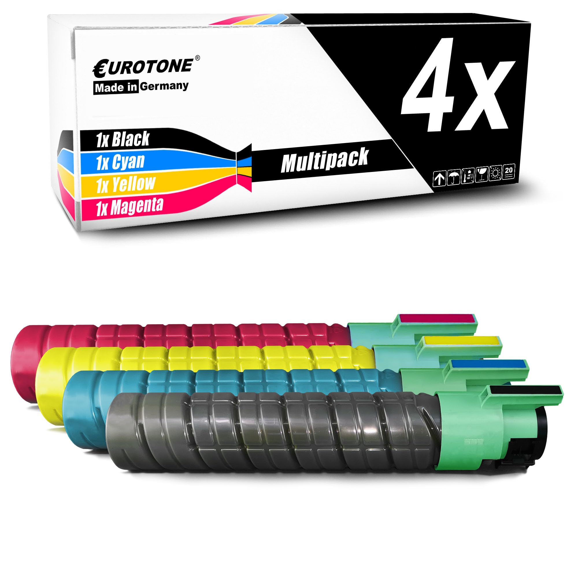 Eurotone Toner 4X Toner kompatybilny jako zamiennik do Ricoh Aficio SPC410 SPC411 SPC420 zastępuje TYPE145 TYPE245 zestaw
