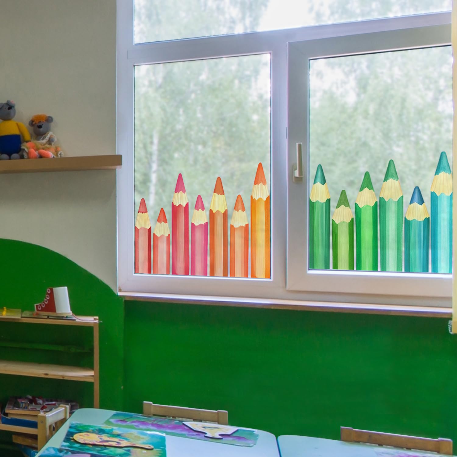 Citation inspirante autocollant fenêtre classe pour motiver les enfants