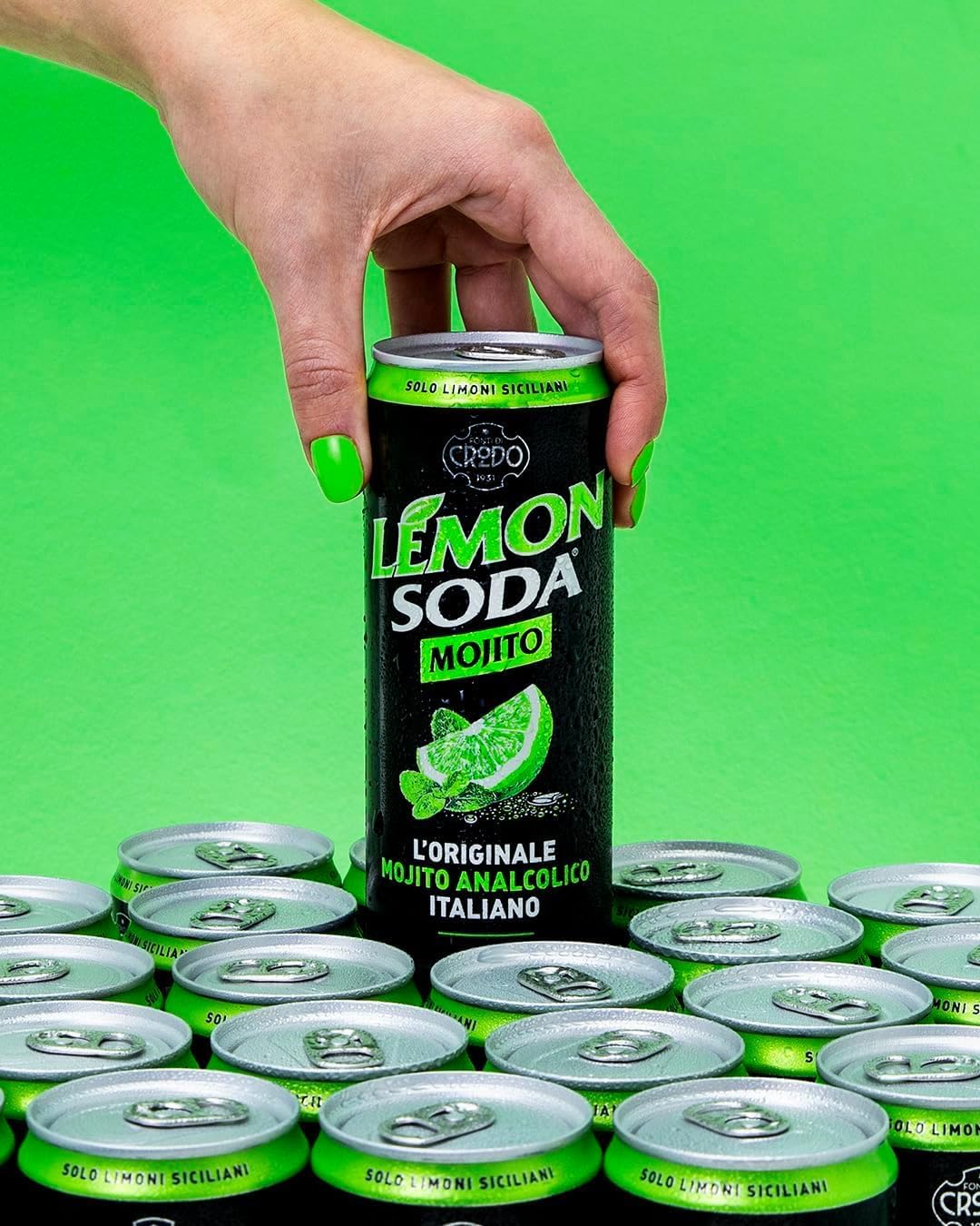 Italian Gourmet Bundle 48x33cl Mojito alkoholfrei Limonade + Italian Gourmet Polpa – Zitronenlimonade Softdrink, Lemon Soda Erfrischungsgetränk, Dosen Getränk Vorratspack Party Drink