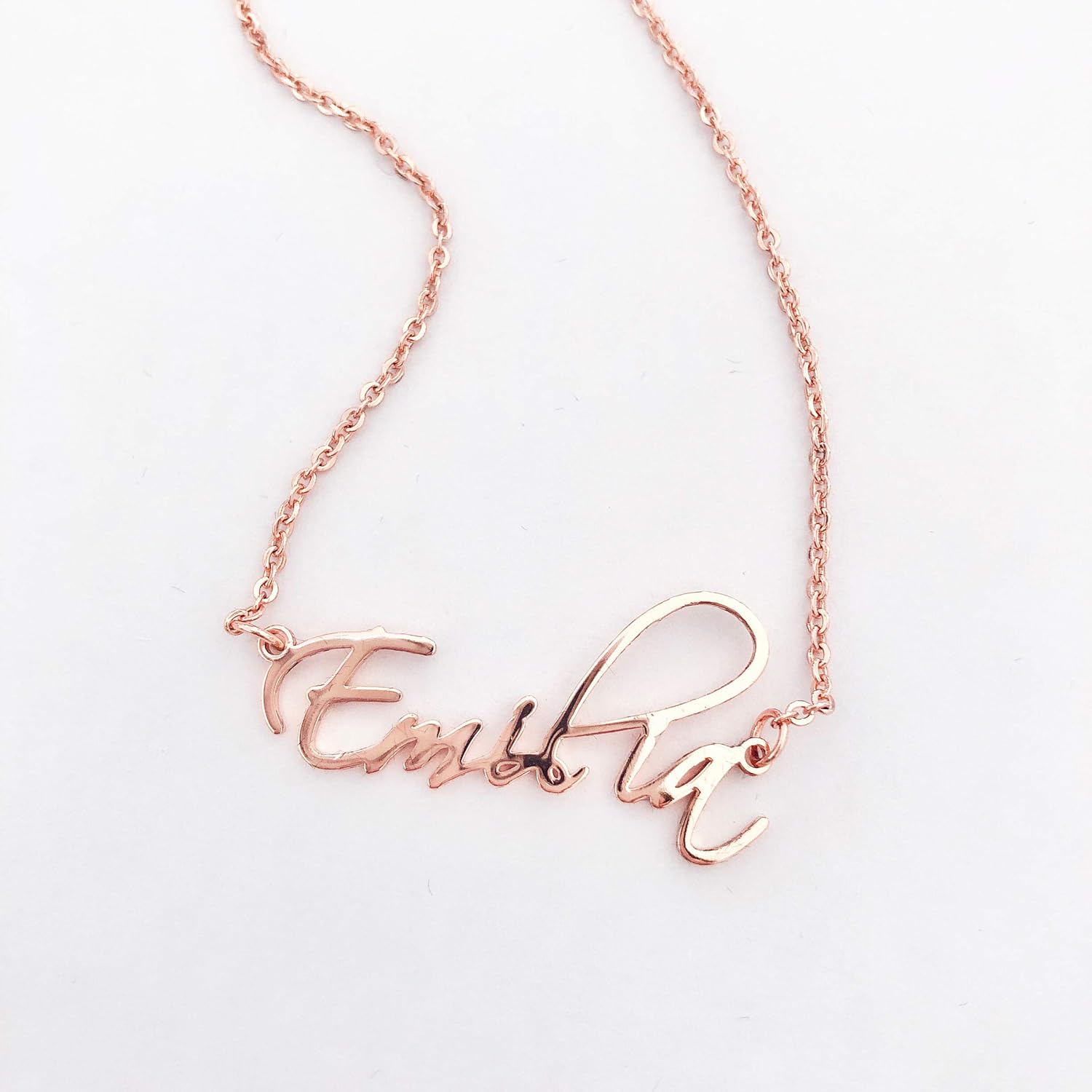 Personalised Name Necklace • Custom Name Necklace 18K Gold • Personalized Jewelry Gift • Script Name Necklace • Nameplate Necklace Silver