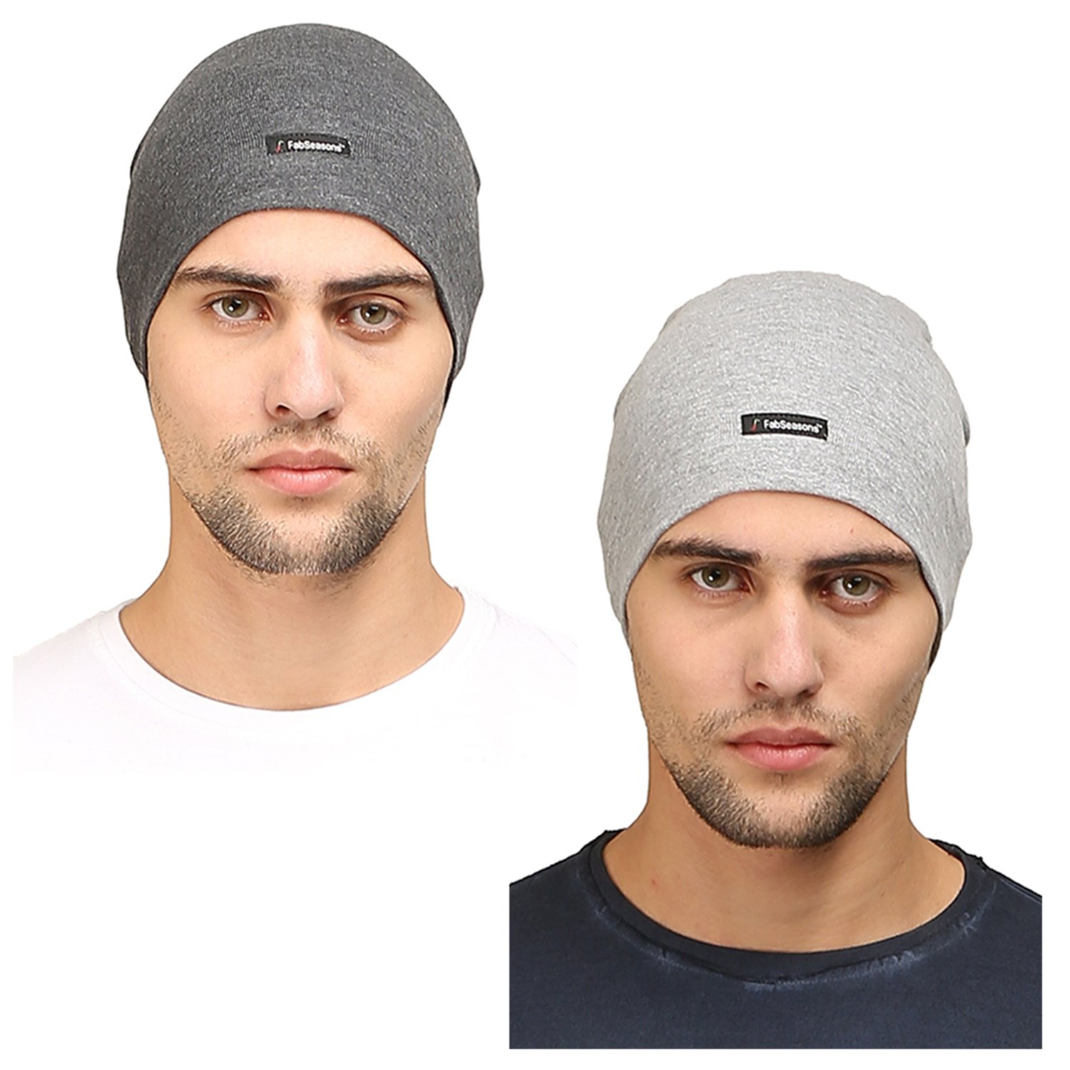 FabSeasons Cotton Skull Cap, Ideal for All Summer & Winters. Can be Used Under Helmet. Combo Pack of 2 (Gray, Darkgray) (B074G1H317) Amazon Price History, Amazon Price Tracker