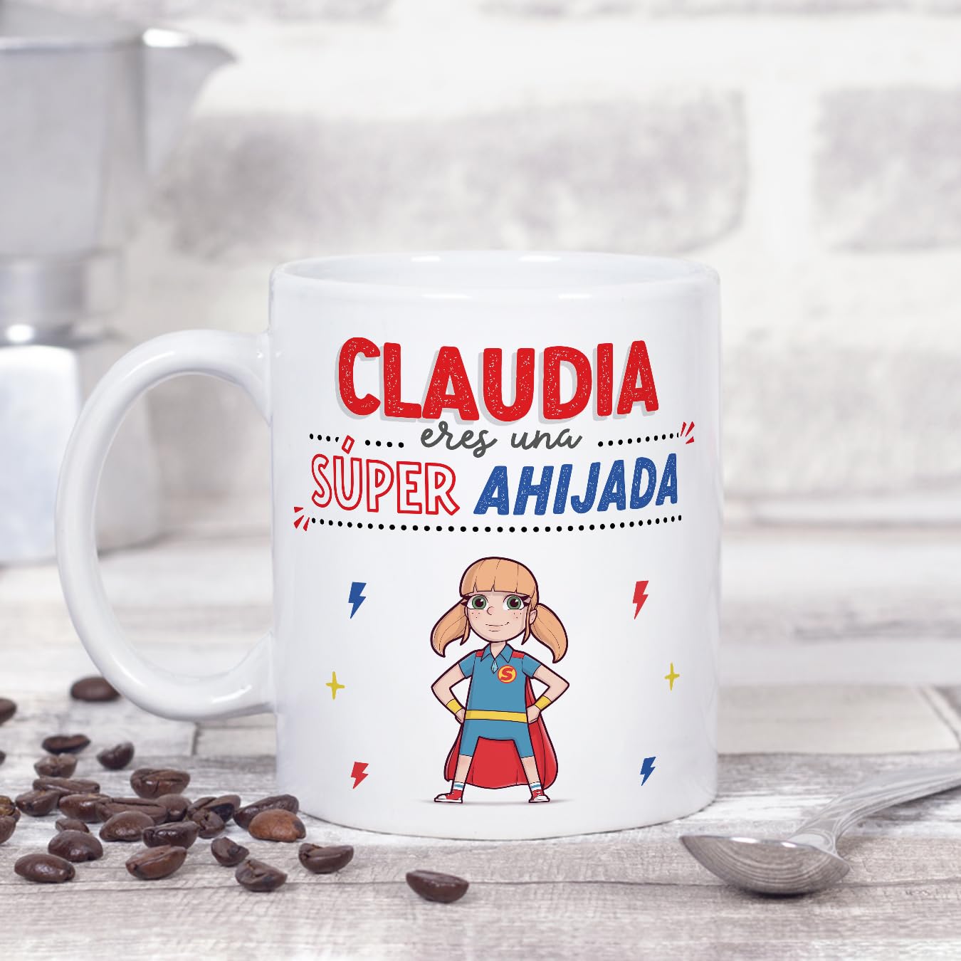 MUGFFNS Tazas Para TÍA - En Español - Soy El únco Regalo Que Necestas - 11 Oz / 330 Ml
