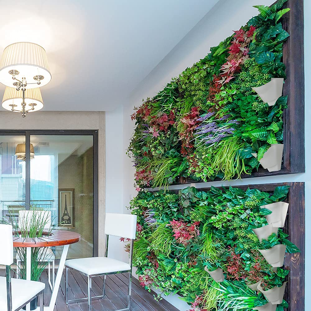 Worth Garden 36 Pockets Self Watering Vertical Planters Indoor Outdoor Living Wall Mounted 9