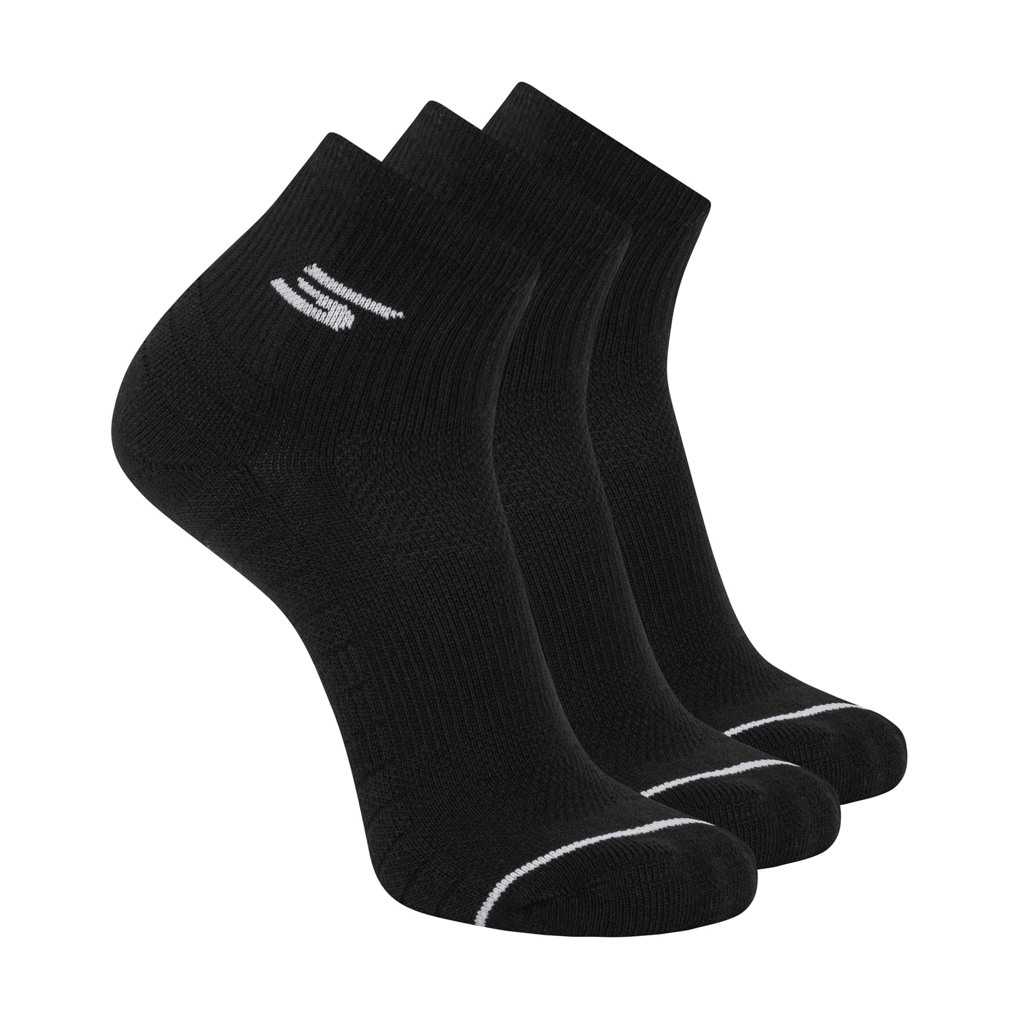 Skechers Herren 3-pack Performance Pickleball Quarter Crew Socks, Odor Control, Mesh Ventilation Socken
