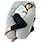 Meiz Pregnancy Pillows Cooling, Pregnancy Pillow U Shaped, Full Body Pillow and Maternity Pillow for Support Neck/Back/Legs with Pregnancy Pillow Cooling Jersey Cover & Velvet Cover, Grey