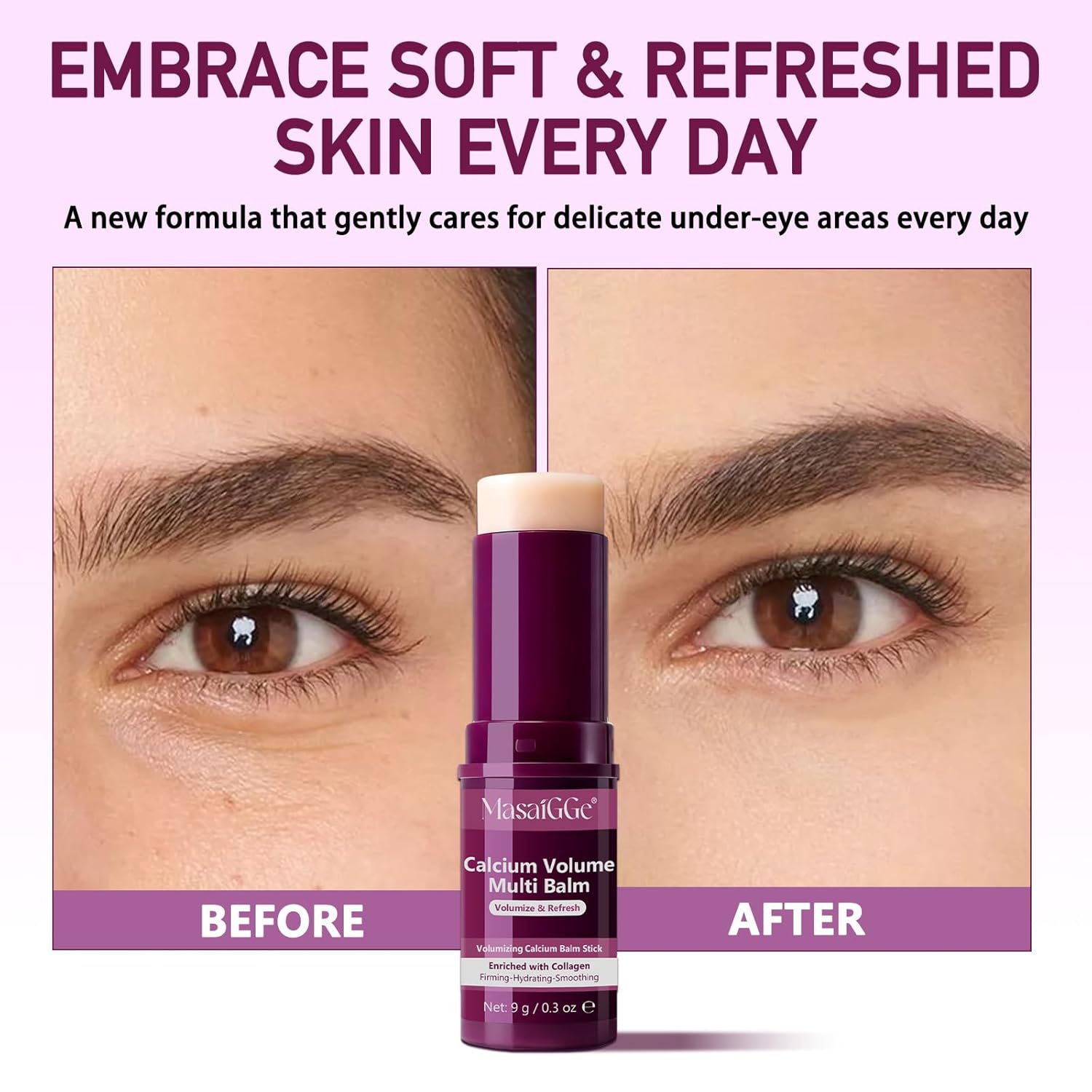 Calcium Volume Multi Balm, Calcium Balm Stick for Anti-aging, Hydrating and Firming Skin, Collagen Stick for Face, Eyes & Neck (2pcs) - Image 5