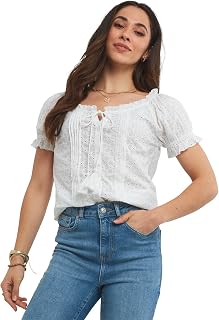 Amazon.co.uk: Tie Front Blouse