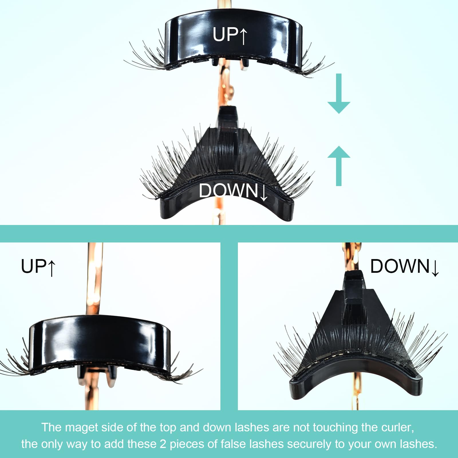 Pestañas Postizas Magneticas, 12 Piezas Reutilizables 3D Magnetic Fake Eyelashes, Aspecto Natural y Larga Duración No Requiere Pegamento, Impermeable, Confortable Fácil Usar