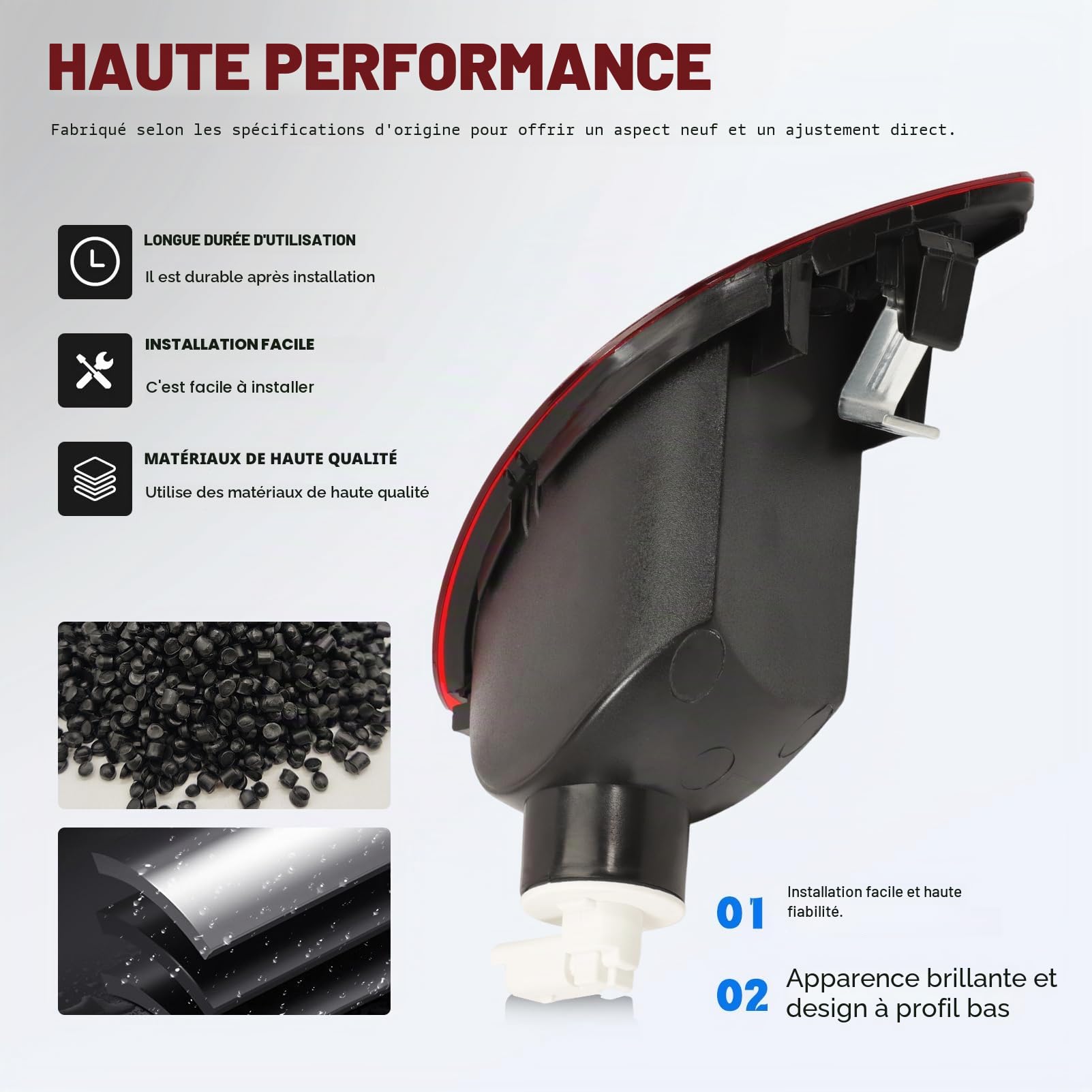 KASturbo 8200776055 Feu antibrouillard arrière gauche pour Clio Mk3 Hatchback 2007 2008 2009 2010 2011 2012