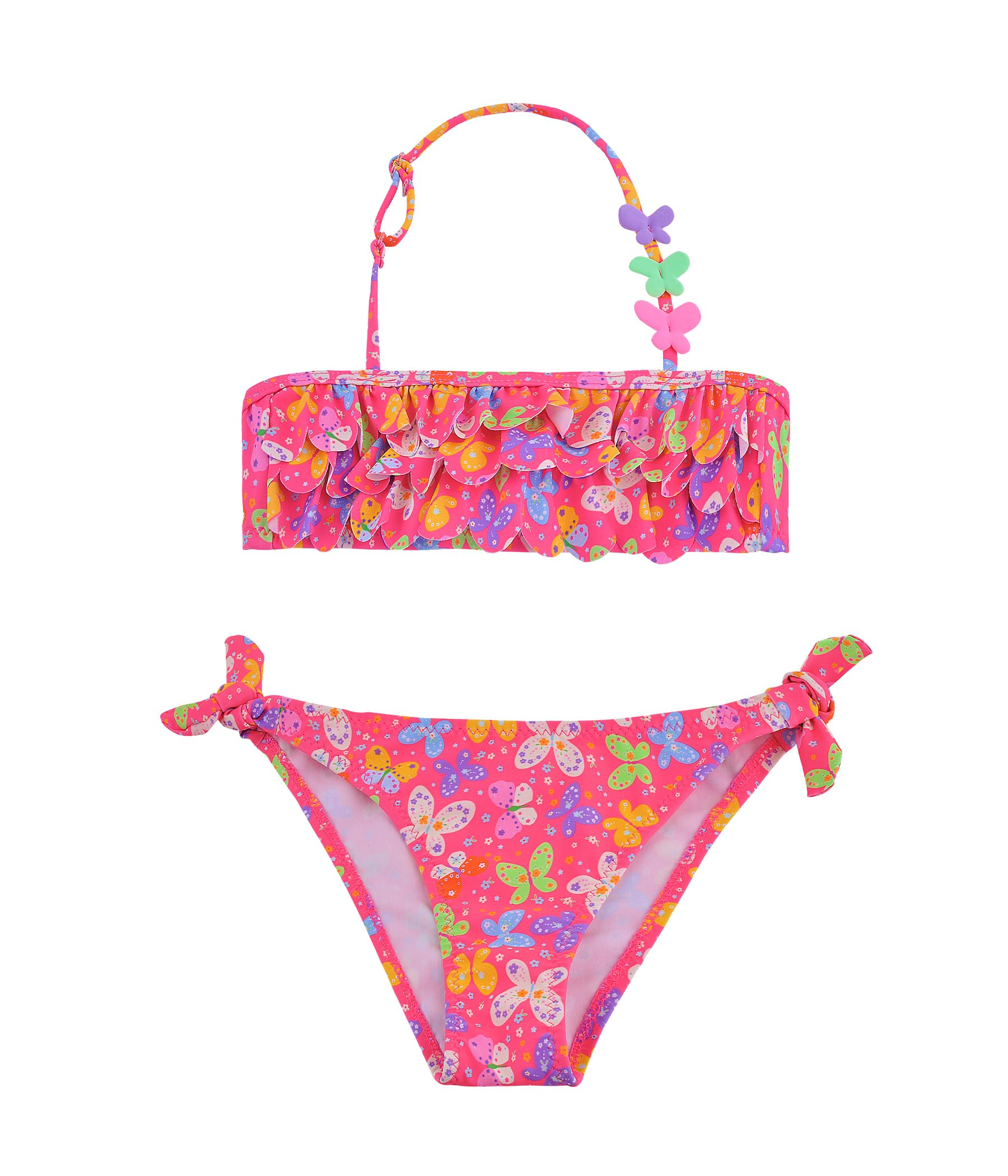 Power Flower Traje de baño de niñas Traje de baño de Dos Piezas con Volantes Conjunto de Traje de baño Tankini Ropa de Playa para niños pequeños 4-16 Niña