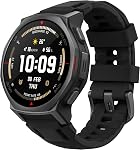 Amazfit T-Rex 3 Pro Outdoor Smart Watch 48mm Sapphire AMOLED Display, Ti Bezel, Dual Band GPS, Offline Maps, 25 Days Battery, Built-in Flashlight, 10 ATM, 180+ Sports Mode for Android & iPhone, Black