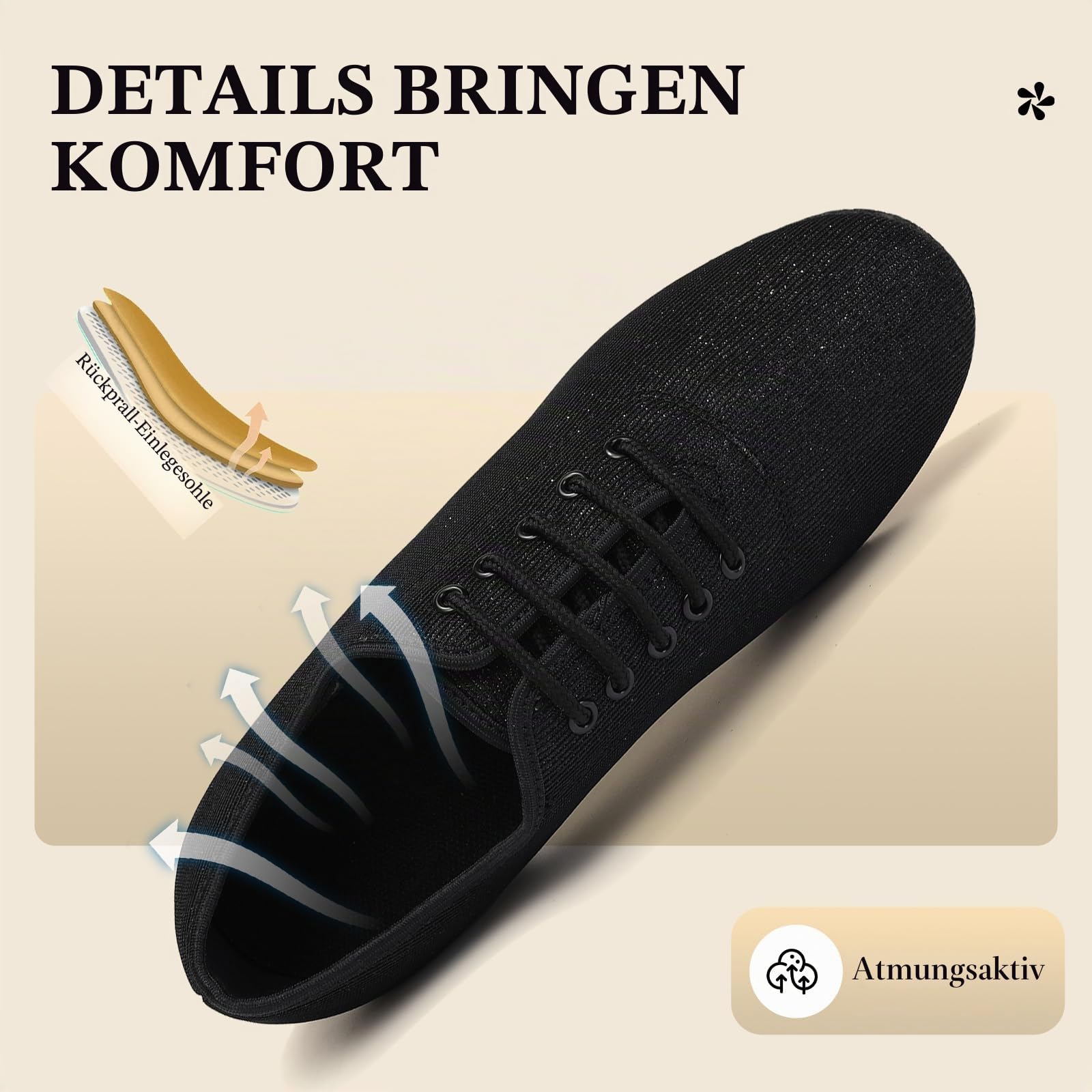 Tanzschuhe Damen Latein mit Schnüren Geschlossene Salsa Training 5cm