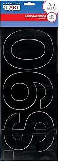 Creative Start Self-Adhesive 6-inch H Numbers, Black, 96 Count, 2 Pack (098144PK2)