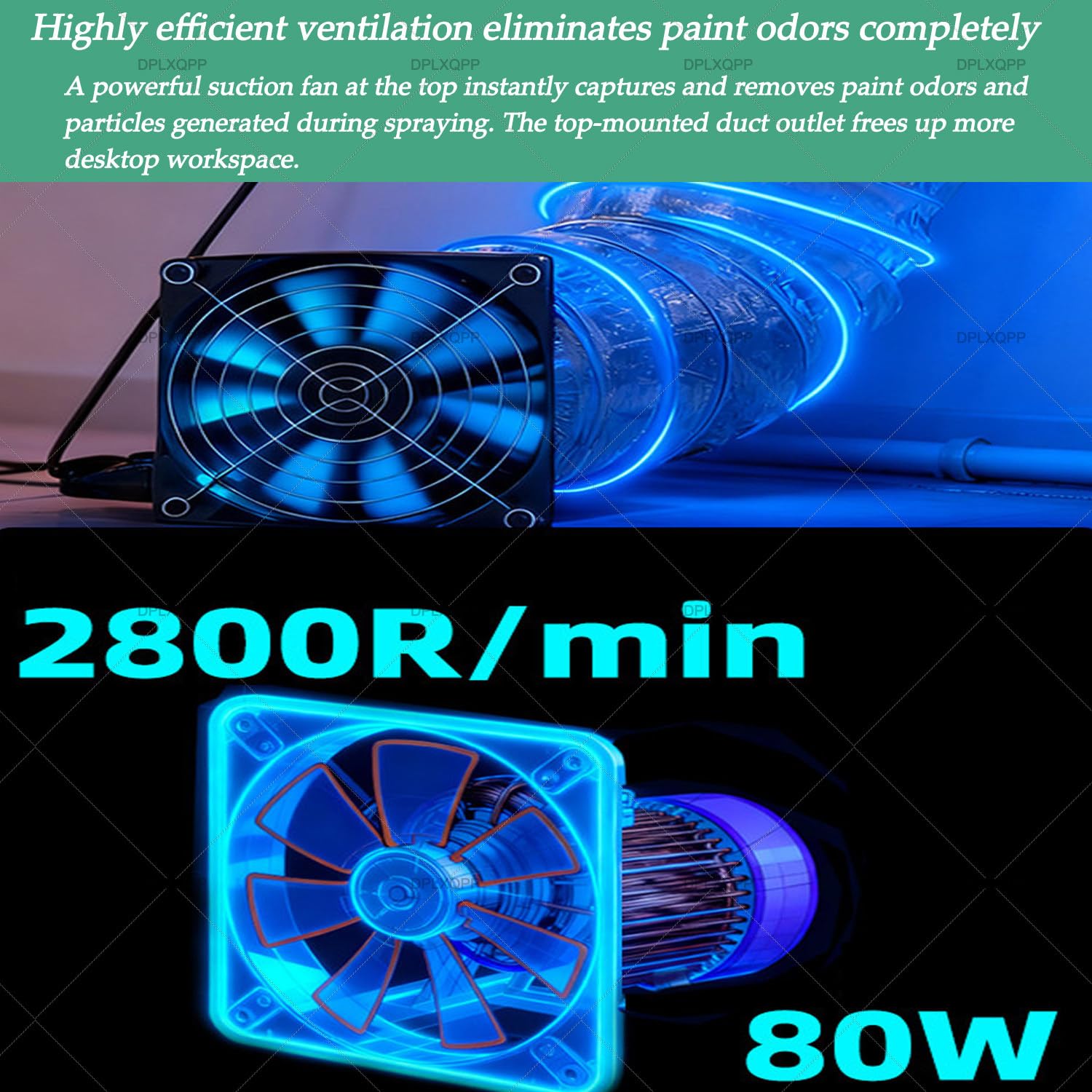 Cabine De Peinture avec Séchoir Intégré, Machine De Peinture Et Séchage pour Modélisme,Matériau Acier Inoxydable Facile à Nettoyer,Plage De Température 25-50°c,éclairage Haute Luminosité 20w