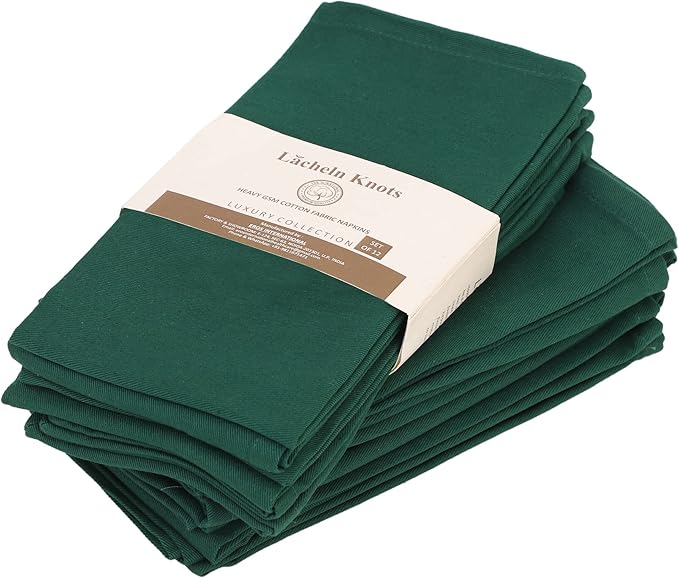 Green Cloth Napkins Set of 12 Cotton Napkins Cloth