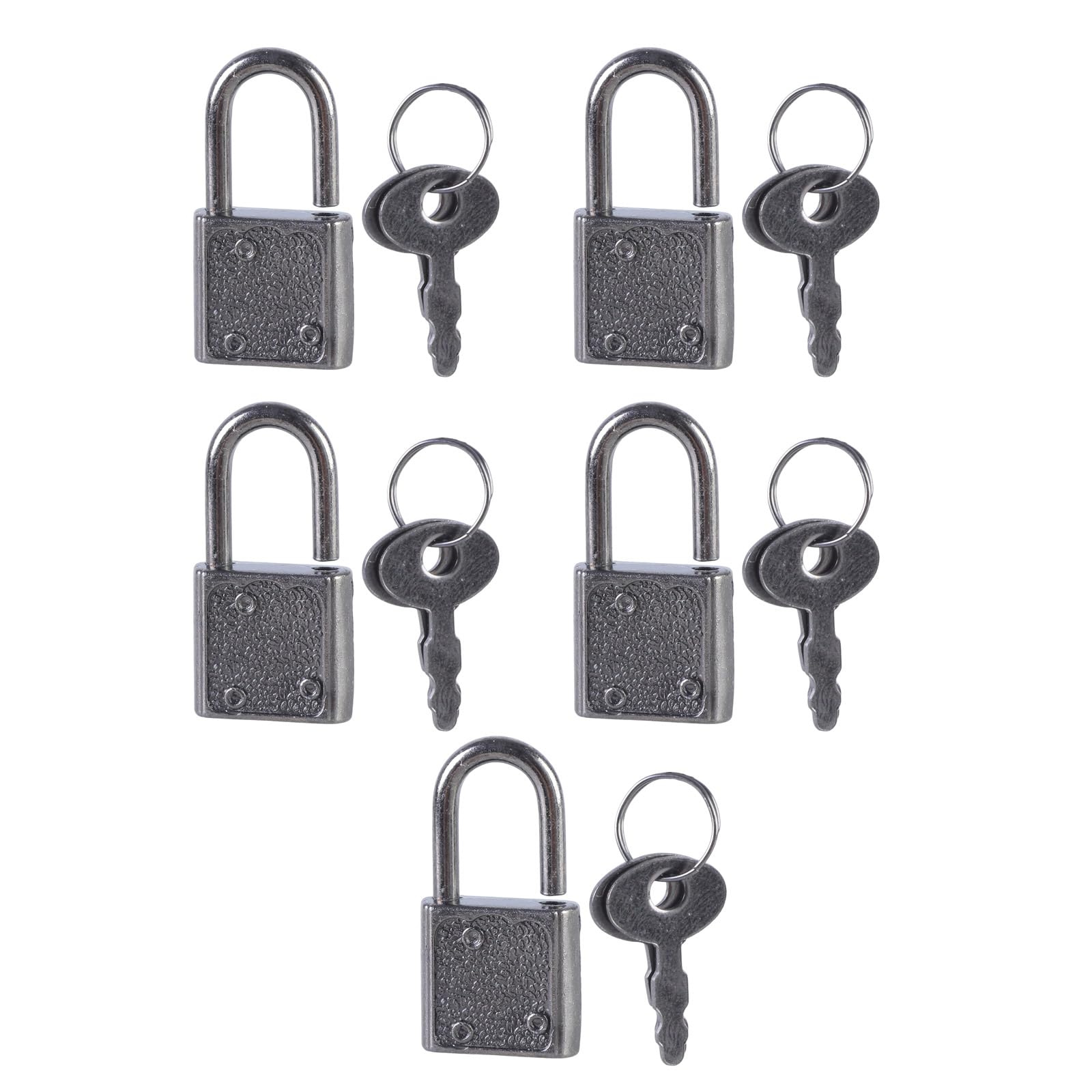 5Pcs Small Luggage Box with Zincs Alloy Padlock Portable Suitcases Locker Securing Suitcases Locker Hardware Zincs Alloy Padlock for Notepad Diaries