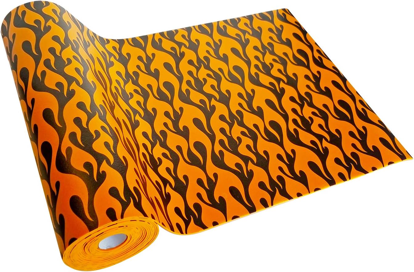 Mod-Liners Printed Tool Box Liner | 18 Inches Wide x 18 Feet Long | by Mod-Box (Flames)