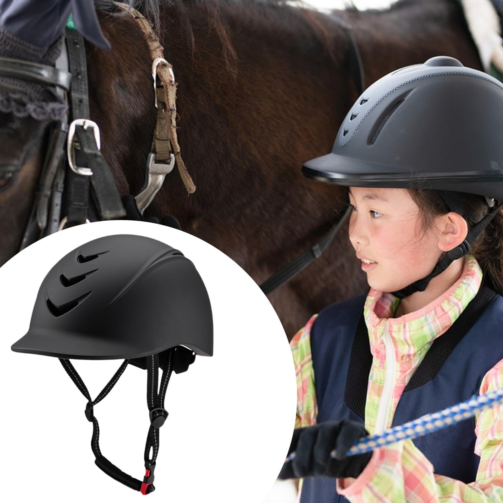 Sharplace Reithelm Schutz für Kinder, Kinderhelm, Reitkappe verstellbar für Mädchen & Jungen, belüfteter Reithelm zum Reiten, Radfahren, Skifahren