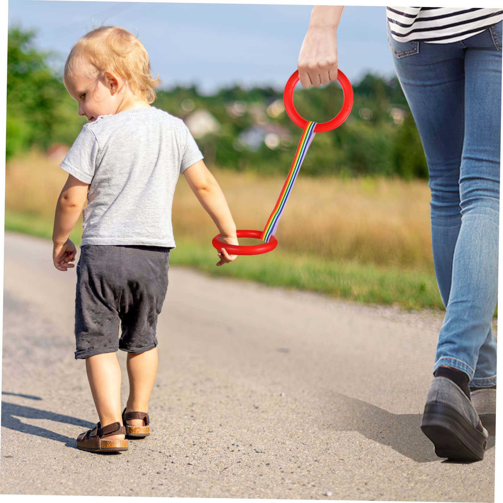 INOOMP Set 12 Unità di Guinzagli da Polso per Piccoli con Manici Colorati, Corda di Sicurezza per Età 2-6 Anni, Imbracatura per Guinzaglio per Scuola Materna e Passeggiate