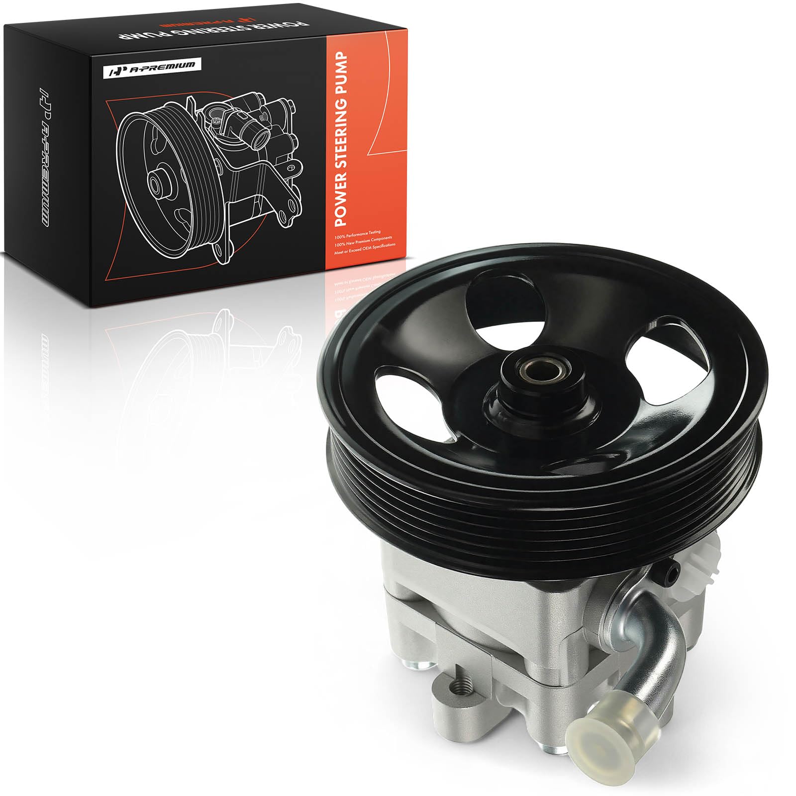 A-Premium Power Steering Pump, with Pulley, Compatible with Nissan Alitima 2007-2013, X-Trail 2002-2011, 2.5L, Replace # 21-5478, 49110CN00C