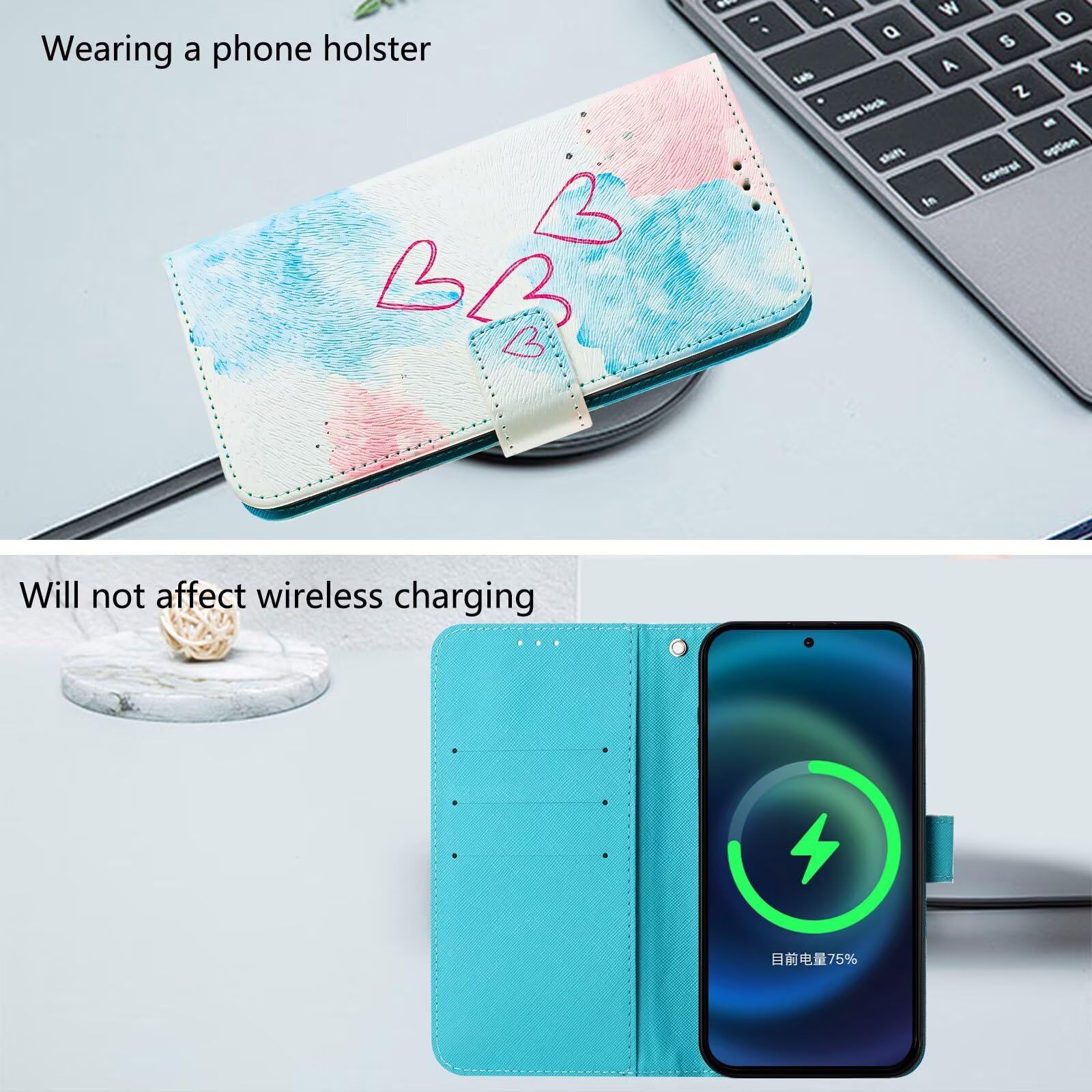 Custodia Portafoglio Per Honor 400 Lite KQXG - Magnetica Con Cinghia