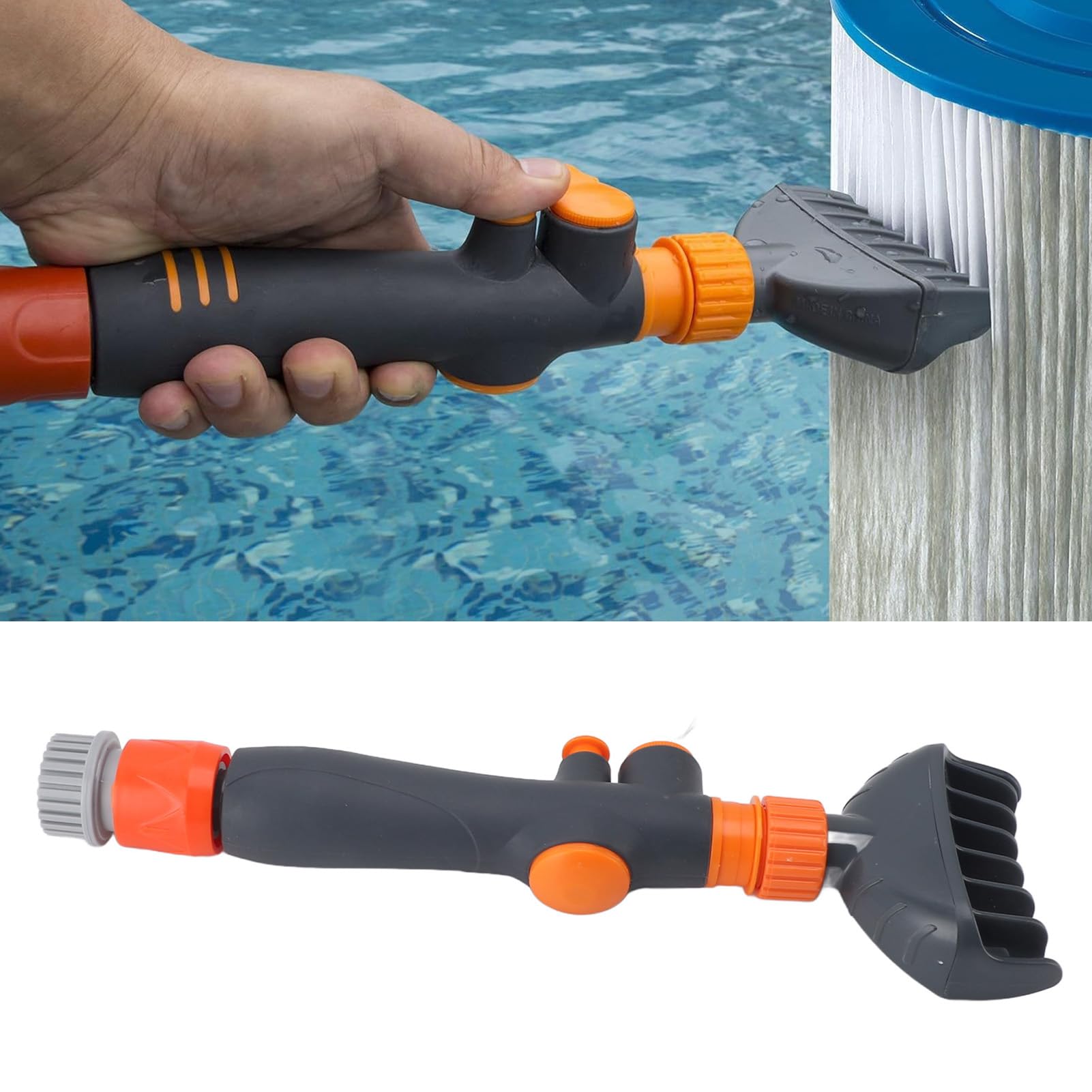 Qcwwy Pool Spa Filter Cartridge Cleaner Brush Efficient PVC Tool for Swimming Tub - Image 3