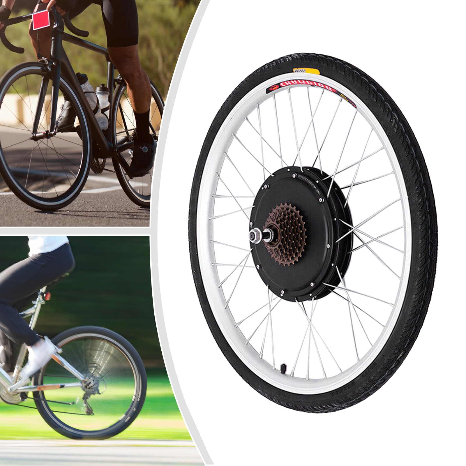 Kit Conversion électrique 48V 1000W Pour Vélo - Roue Arrière 26 Pouces, Moteur Brushless, 55 Km/h Max